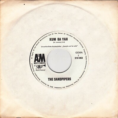 THE SANDPIPERS * 1969* PROMO * KUM BA YAH *Lo mucho que te quiero * SAMMLERSTÜCK
