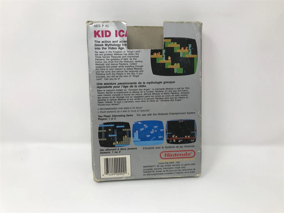 Kid Icarus - Nintendo NES - Caja de juego original dañada SOLO - SIN JUEGO - Envío plano Foto 2 de 4