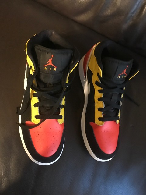 Nike Air Jordan 1 Mid SE Menâs 10 Raygun Black Orange Yellow Shoes 852542 087 for sale online | eBay