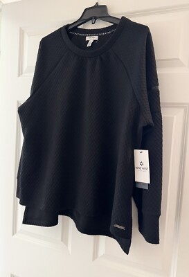 Nine West Active Women's Black Long Sleeve Cinched Top- Size 2X