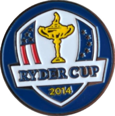 2014 RYDER CUP (Gleneagles) Flat - Blue - BALL MARKER
