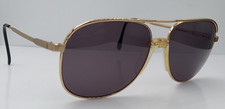 Vintage Luxottica Gold Oversized Pilot Metal Sunglasses Frames Italy