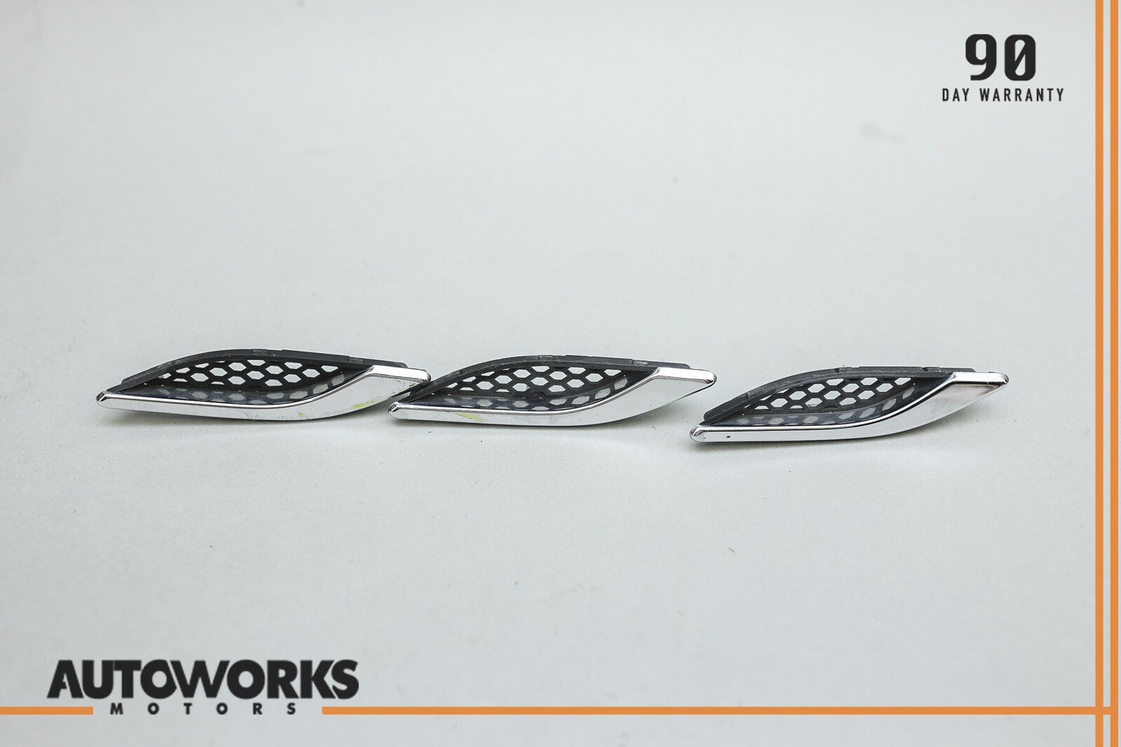 14-21 Maserati Ghibli M157 Right Side Fender Grill Grille Vent Trim Set of 3 OEM