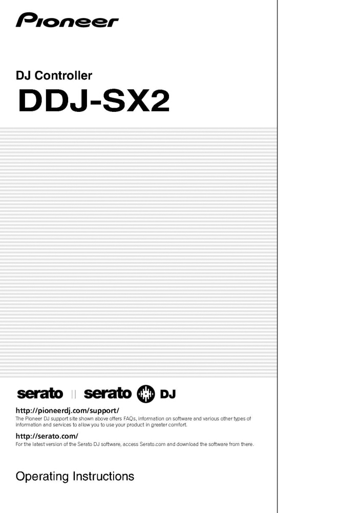 Pioneer DDJ-SX2 DJ Controller Owners Manual | eBay Pioneer DDJ-SX2 DJ Controller Owners Manual | eBay