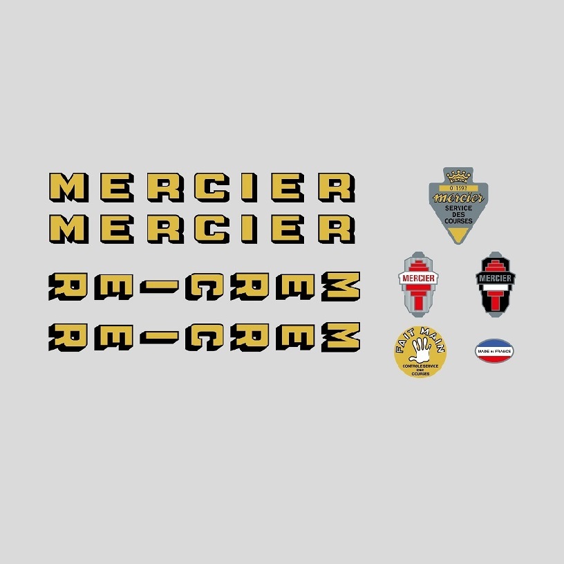 Stickers / Décalcomanies MERC501 MERCIER – Pour Vélo – Fabrication Française