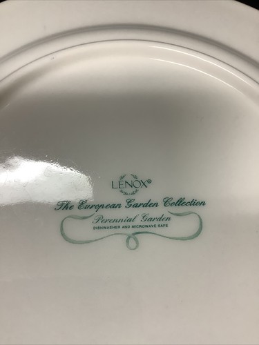 Vtg. Lenox Perennial Garden Salad/Dessert Plate, 8.25" Diameter, Set of 4 - Picture 9 of 9