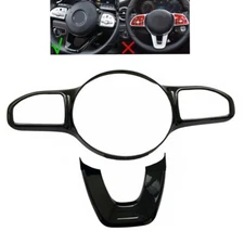2PCS Gloss Piano Black Steering Wheel Trim Cover Fits 19-23 W463 G550 G500 Sport