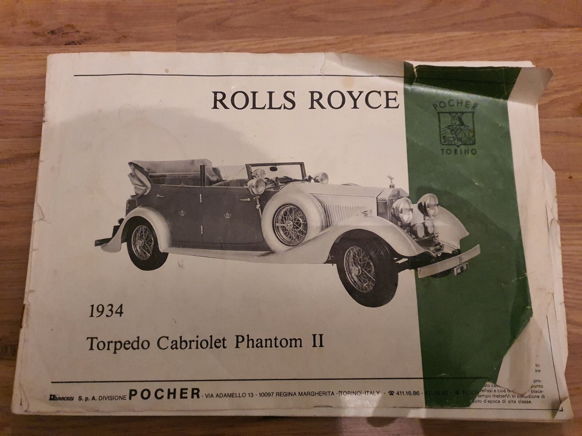 Pocher 1/8 Rolls Royce Torpedo Cabriolet 1934 Phantom II K75 Pocher 1/8 Rolls Royce Torpedo Cabriolet 1934 Phantom II K75