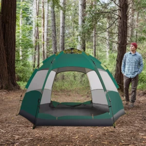 Dome Camping Tente 3-4 Personne Installation facile Léger Waterproof Randonnée en plein air