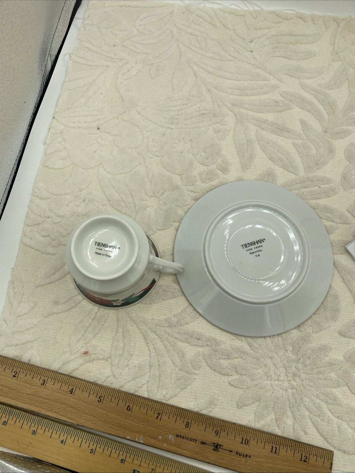 Tienshan Deck The Halls Cup and Saucer