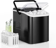 DUMOS Countertop Ice Maker with Handle, 26lbs