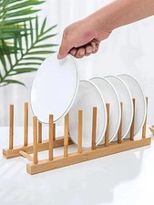 Wooden Dish Plate Cup Stand Cupboard Rack Holder Kitchen Storage Drying Durable.