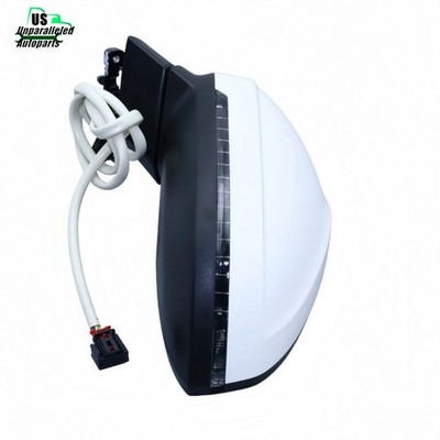White Left Side Mirror w/Heated Blind Spot Fits for Audi A4 A4 Quattro 2017-2019