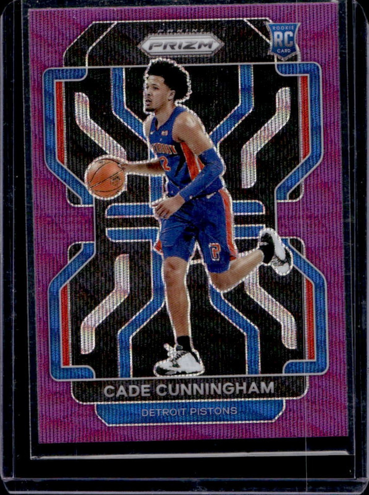 2021-22 Prizm Cade Cunningham RC Purple Wave Rookie #282 Pistons