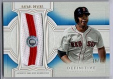 2020 Topps Definitive Baseball Jumbo Patch Relic Rafael Devers PATCH RED SOX /30