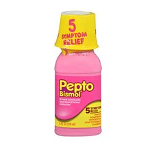 Pepto-Bismol Upset Stomach Reliever Antidiarrheal Original Liquid 4 oz
