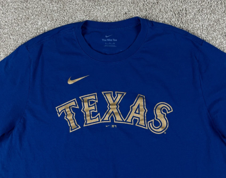 Camisa Texas Rangers Evan Carter Para Hombres Extra Grande Azul Nike Manga Corta MLB XL Foto 2 de 4