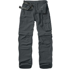 Men's Quick Dry Convertible Hiking Pants - Zip Off, Lightweight, UPF 50, Multi-P