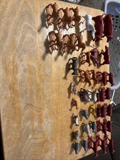 Vintage Lot of Plastic Animal Toys 38 lot made in Hong Kong
