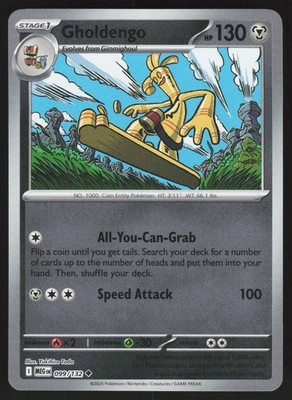 Gholdengo Reverse Holo ME01: Mega Evolution 099/132 NM Yukihiro Tada