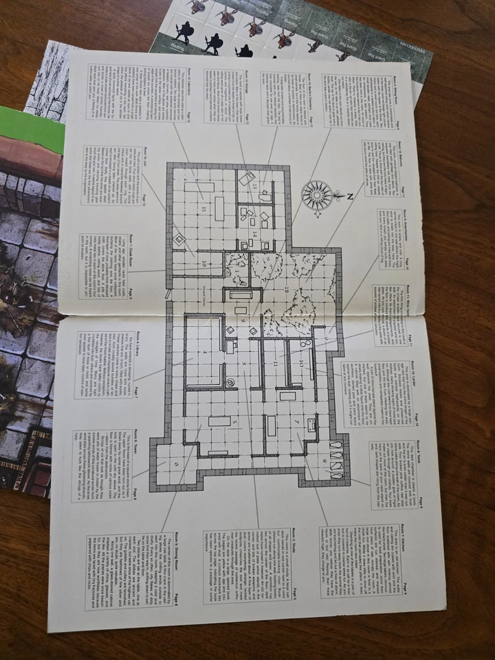 Quest for the Silver Sword Map & Standups 100% - Dungeons and Dragons TSR 9342 - Image 2 of 4