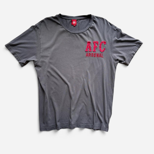 Arsenal FC Grey and Red Cotton T-Shirt Men’s Size Large
