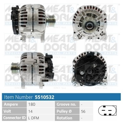 Meat & Doria Generator FüR Skoda Superb II Kombi 3T5 2.0 Tdi Yeti 5L 3T4 Seat-image