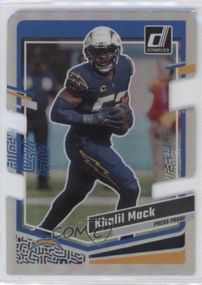2023 Panini Donruss Press Proof Silver Die-Cut 40/75 Khalil Mack #160 0b4t