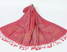 Pashmina Scarves Scarf Shawl Wrap-Paisley,Silk Cashmere-Soft*Women's
