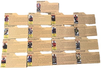 GI JOE File I.D. Card File card    2008 LOT OF 17