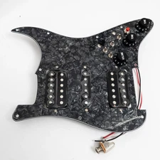 For Strat Guitar Prewired Loaded Pickguard HSH Coil Splitting Ainico 5 Humbucker