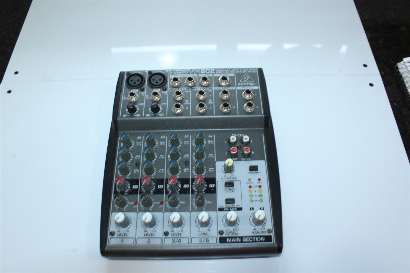 Vintage Mixer Behringer XENYX802 Premium Output 2-BUS Mixer Untested As Is - #B