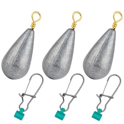 Fishing Sinkers Small Lead Weights Sinker Slides For Rigs 30 PACK