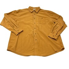 Vintage LL Bean Shirt Sunwashed Twill Canvas Button Up L Durable Heavyweight