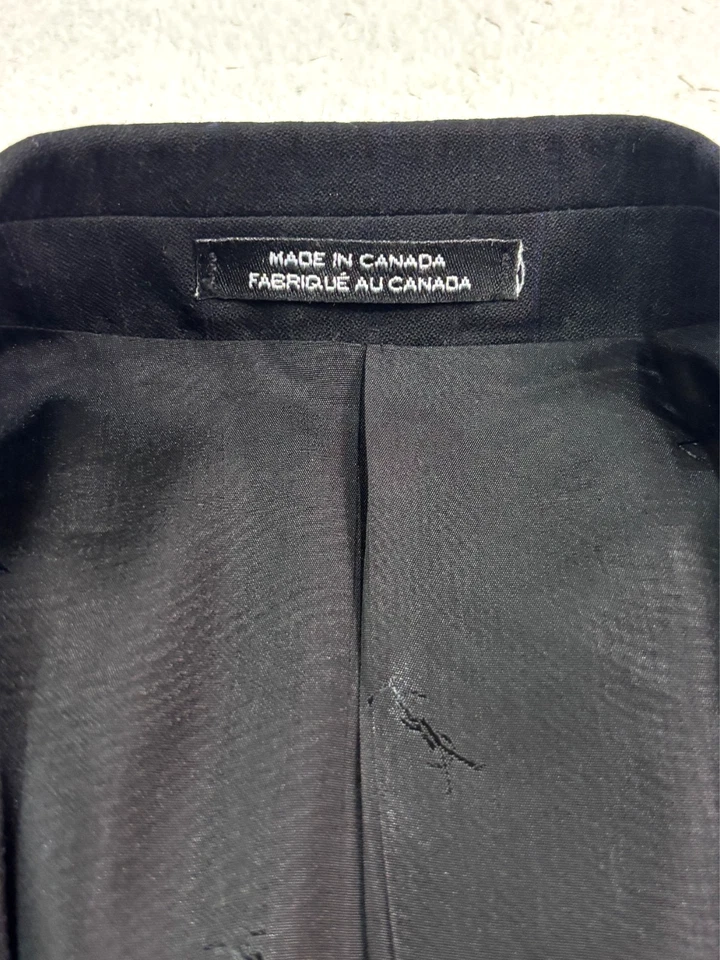Chaqueta Blazer Abrigo Deportivo De Colección Yves Saint Laurent 44R Carbón Doble Pecho Foto 4 de 4
