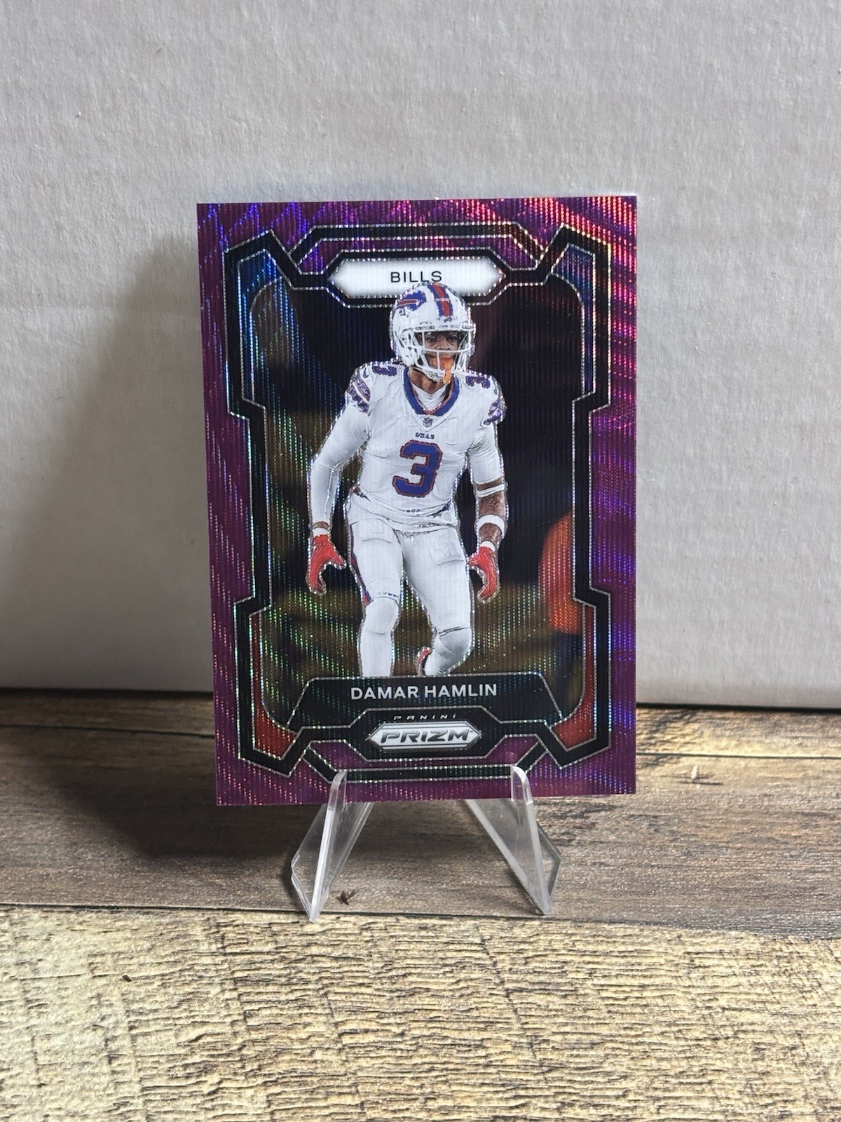 2023 Prizm #27 Damar Hamlin Purple Wave #d/99 Bills