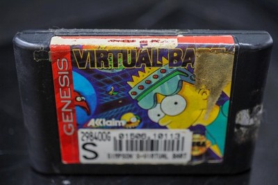 Virtual Bart (Sega Genesis, 1994) Authentic Cartridge Only - TESTED & WORKS