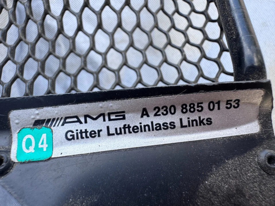 03-06 MERCEDES BENZ R230 SL500 SL55 AMG farol de neblina malha grade tela - Imagem 2 de 3