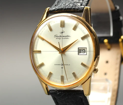 Rare Vintage [Near MINT] SEIKO 15022E Gold Automatic Men's Watch From JP