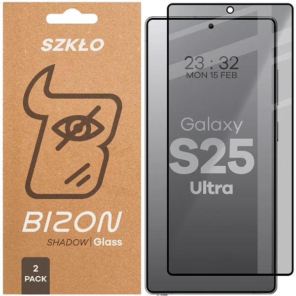 2X Sichtschutzglas FüR Galaxy S25 Ultra Bizon Blickschutz Schutzglas Hartglas-image