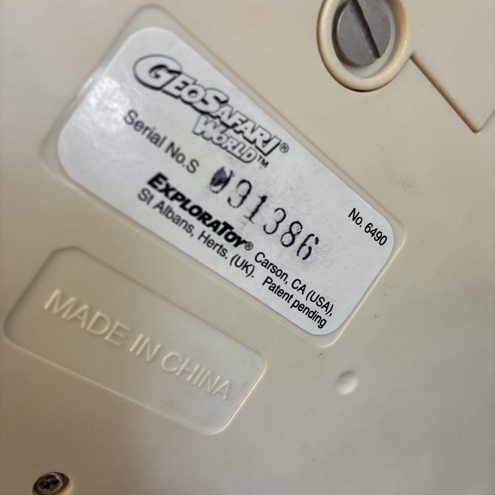 Vintage 1990s Geo Safari Talking Interactive Globe Learning Game 6490 (ST)