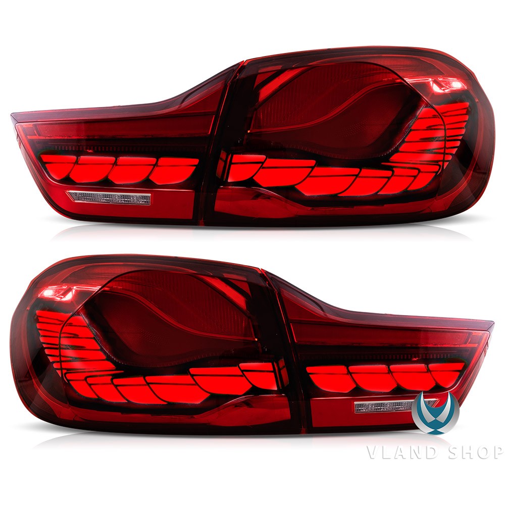 OLED Tail Lights Red For 14-20 BMW 4-series M4 F32 F33 F36 F82 F83 w/ Animation
