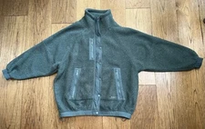 SAVVI Brown Janene Sherpa Full Zipper Front Fleece Jacket Coat Size M