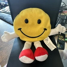 Beanie Boppers Smiley Face Mighty Star 24k Bean Bag Plush Stuffed Animal Toy 7”