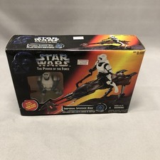 Star Wars The Power of the Force Imperial Speeder Bike w Stormtrooper 1995