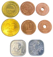 Philippines 4 Coins Set 1 Sentimo, 5, 10, 25 Centimos UNC World Coins