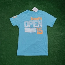 Reebok 2015 CrossFit Games Open "Prove It" Men's Cyan Blue Tri-Blend T-Shirt