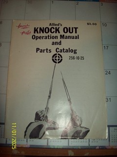 Allied Leisure "knockout" rifle game Op and Parts Catalog