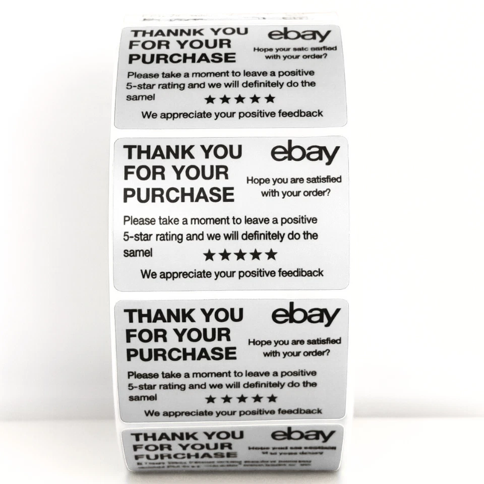 Adesivos de agradecimento pela compra – Etiquetas de embalagem do eBay – notas - Imagem 4 de 4