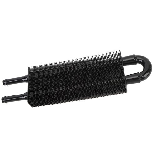  Black 2 Row Transmission Oil Cooler Aluminium Alloy 233mm Universal Engine Oil - Bild 4 von 12